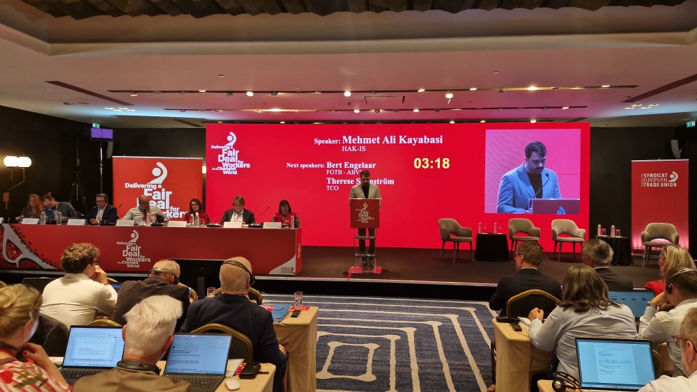 KAYABAŞI, ETUC ARA DÖNEM KONFERANSINA KATILDI